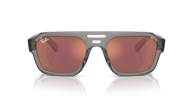 RB4397 Transparant grijs KunststofSunglass Frames van B24, Vooraanzicht