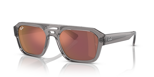 RB4397 Transparant grijs KunststofSunglass Frames van B24, Hoekweergave