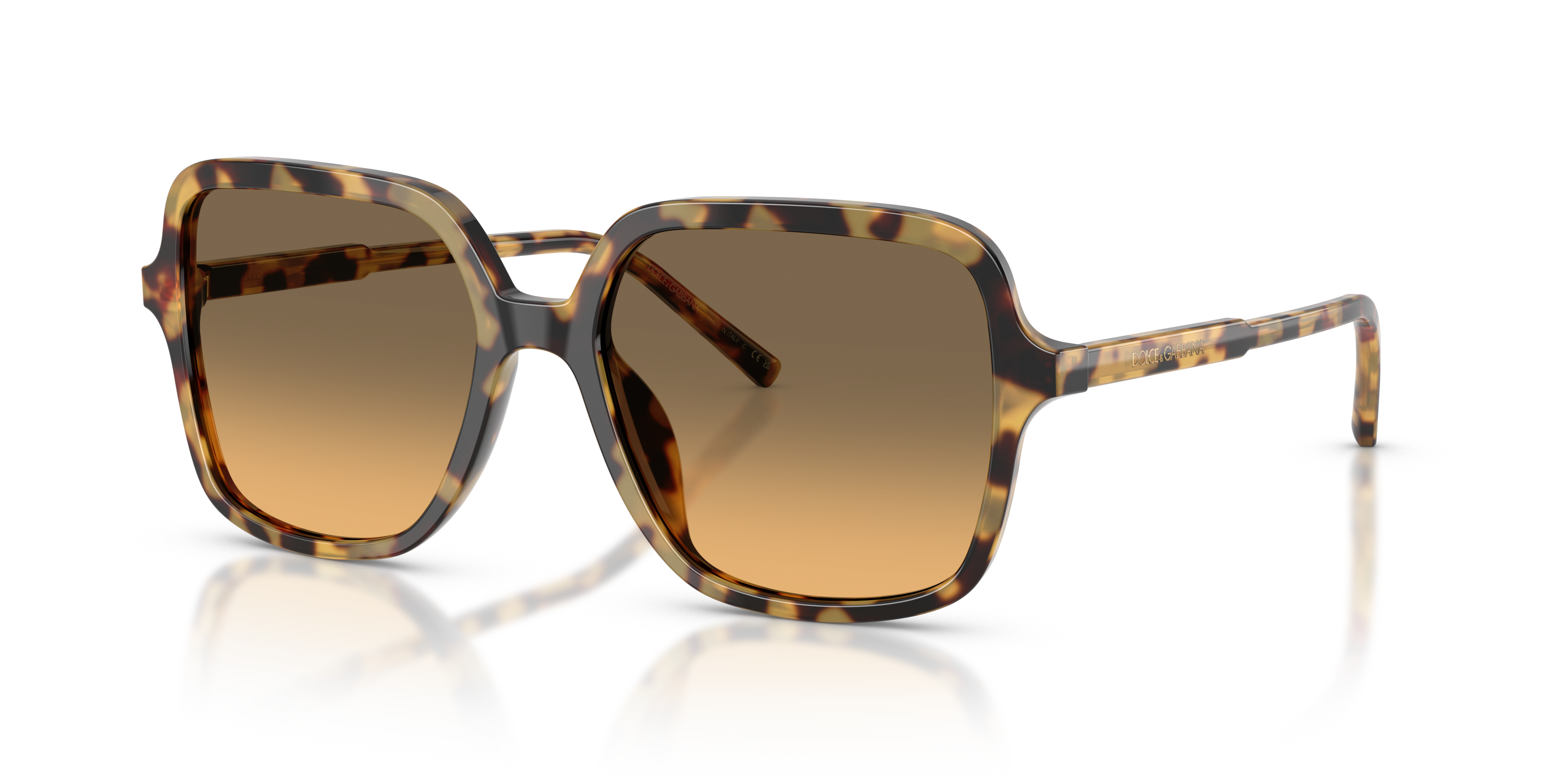 DG4539 Yellow Havana AcetaatSunglass Frames van B24, Hoekweergave