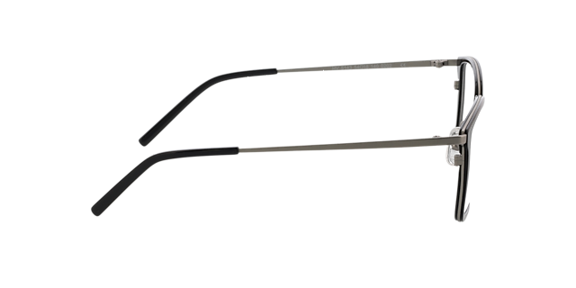 Panama Black & Matt Silver MetallEyeglass Frames von B24, Seitenansicht