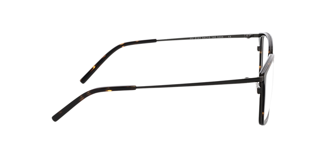 Panama Havana  &  mat gunmetal MetaalEyeglass Frames van B24, Zijaanzicht