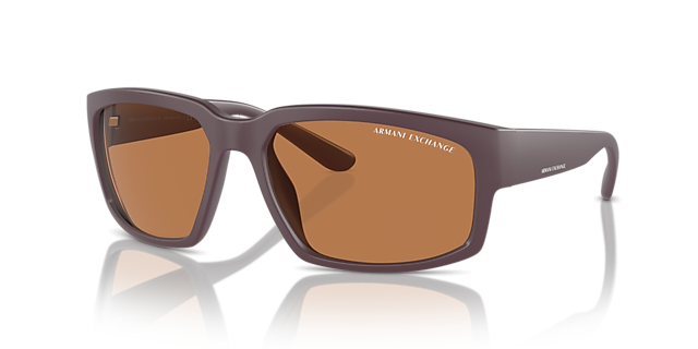 AX4142SU Matte Bordeaux KunststofSunglass Frames van B24, Hoekweergave