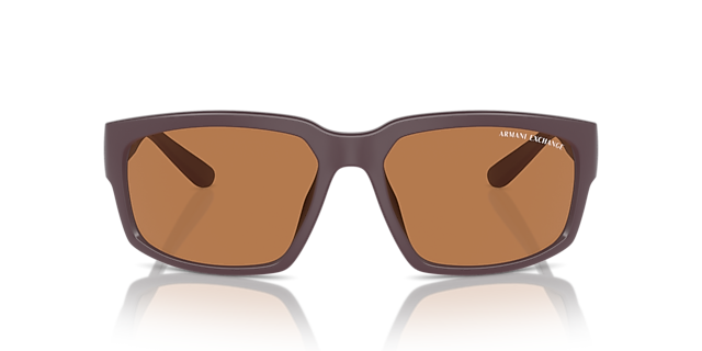 AX4142SU Matte Bordeaux KunststofSunglass Frames van B24, Vooraanzicht