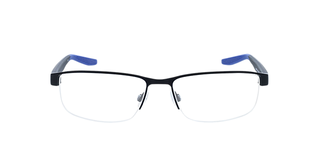 NIKE 8138 Zwart blauw MetaalEyeglass Frames van B24, Vooraanzicht