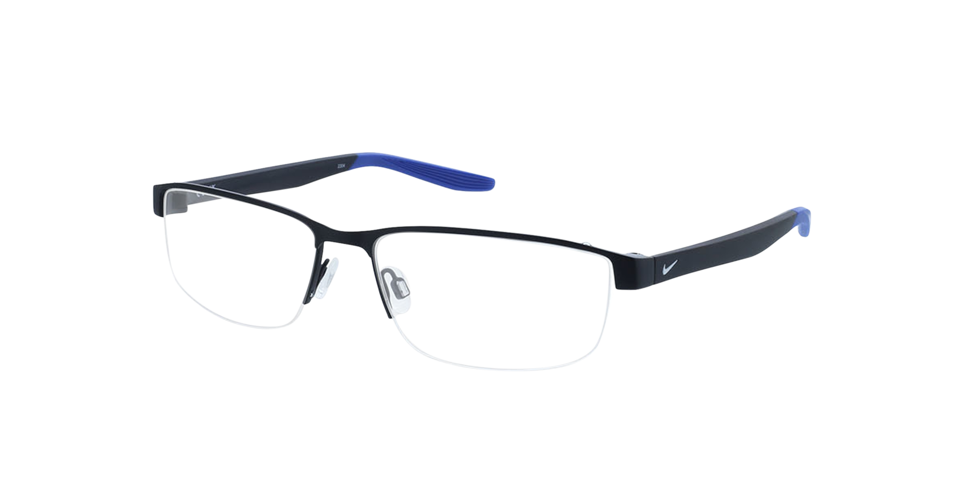NIKE 8138 Zwart blauw MetaalEyeglass Frames van B24, Hoekweergave