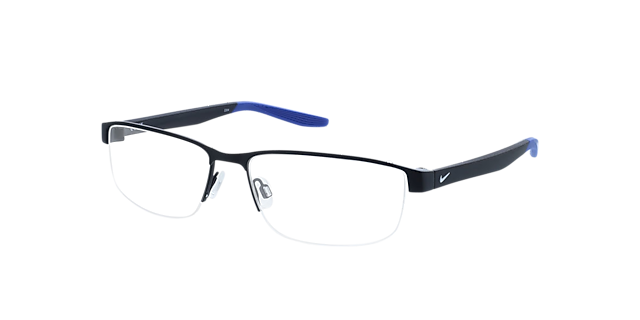 NIKE 8138 Zwart blauw MetaalEyeglass Frames van B24, Hoekweergave