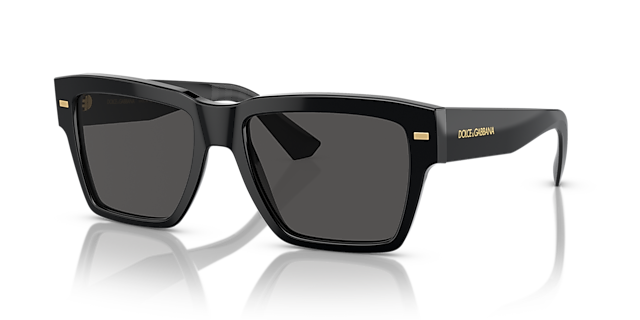 DG4431 Zwart AcetaatSunglass Frames van B24, Hoekweergave