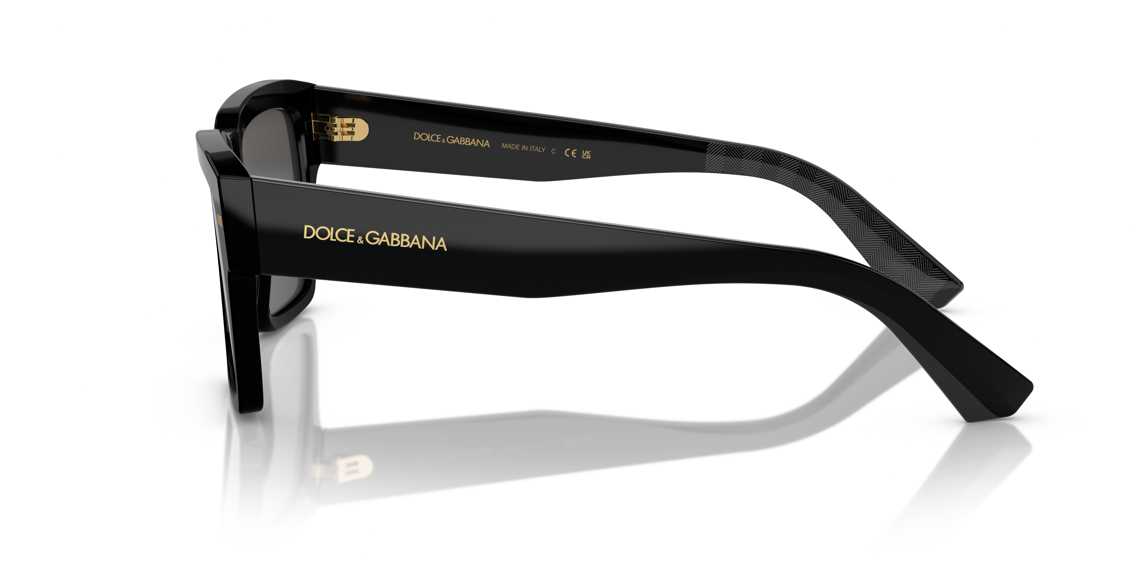 DG4431 Zwart AcetaatSunglass Frames van B24, Zijaanzicht