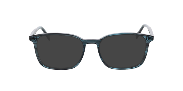 Barcelona Kristal blauw hoorn AcetaatEyeglass Frames van B24, met getinte lenzen