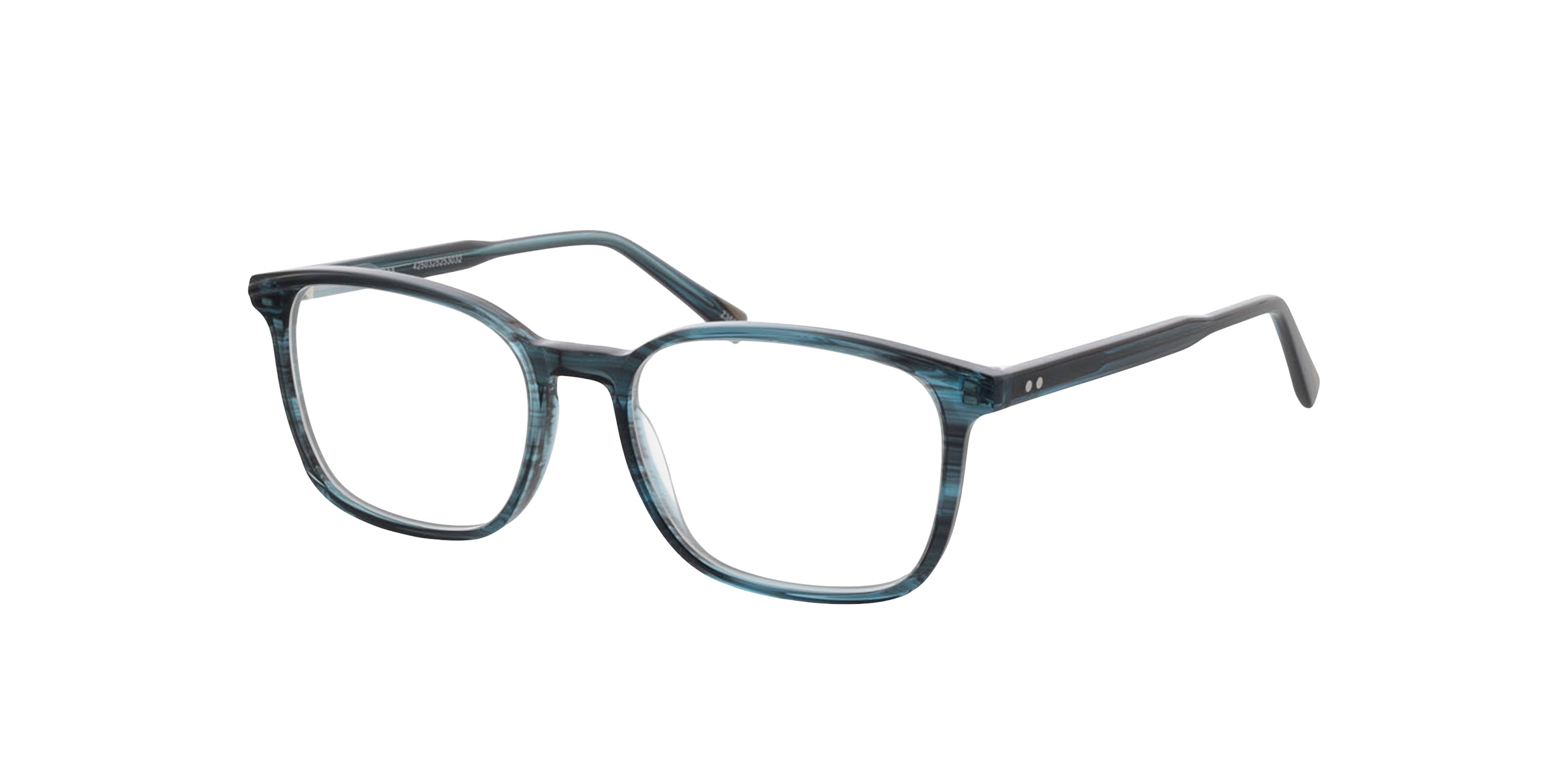 Barcelona Kristall Blau Horn AcetatEyeglass Frames von B24, Dreiviertelansicht