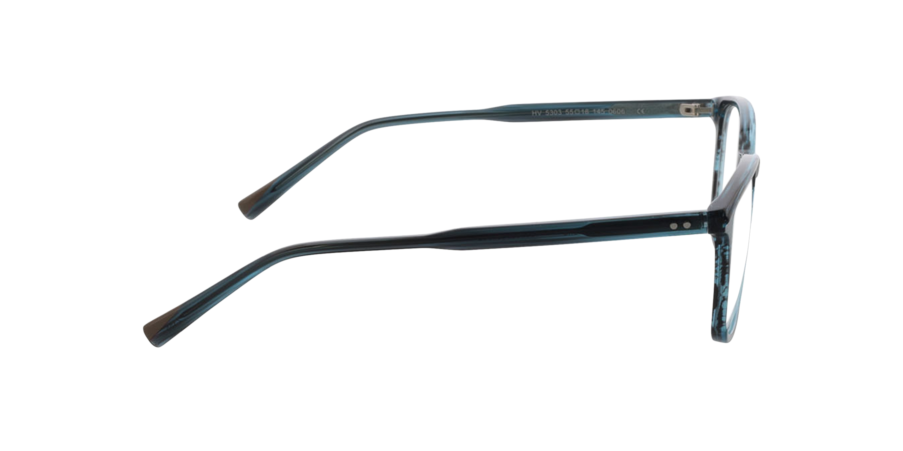 Barcelona Kristall Blau Horn AcetatEyeglass Frames von B24, Seitenansicht