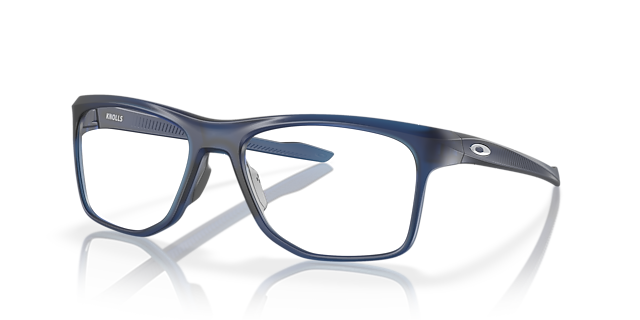 Knolls Satin Transparent Blue KunststoffEyeglass Frames von B24, Dreiviertelansicht