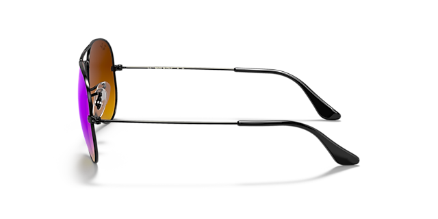 RB3025 Zwart MetaalSunglass Frames van B24, Zijaanzicht