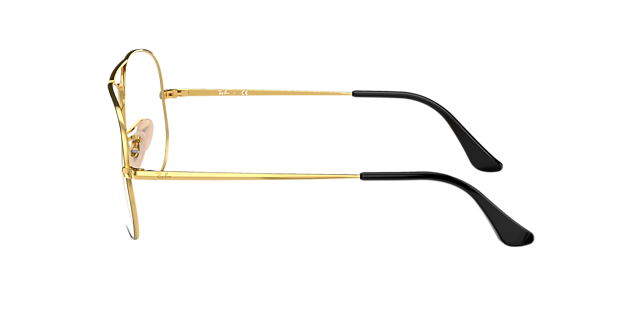 RB6489 Zwart op goud MetaalEyeglass Frames van B24, Zijaanzicht