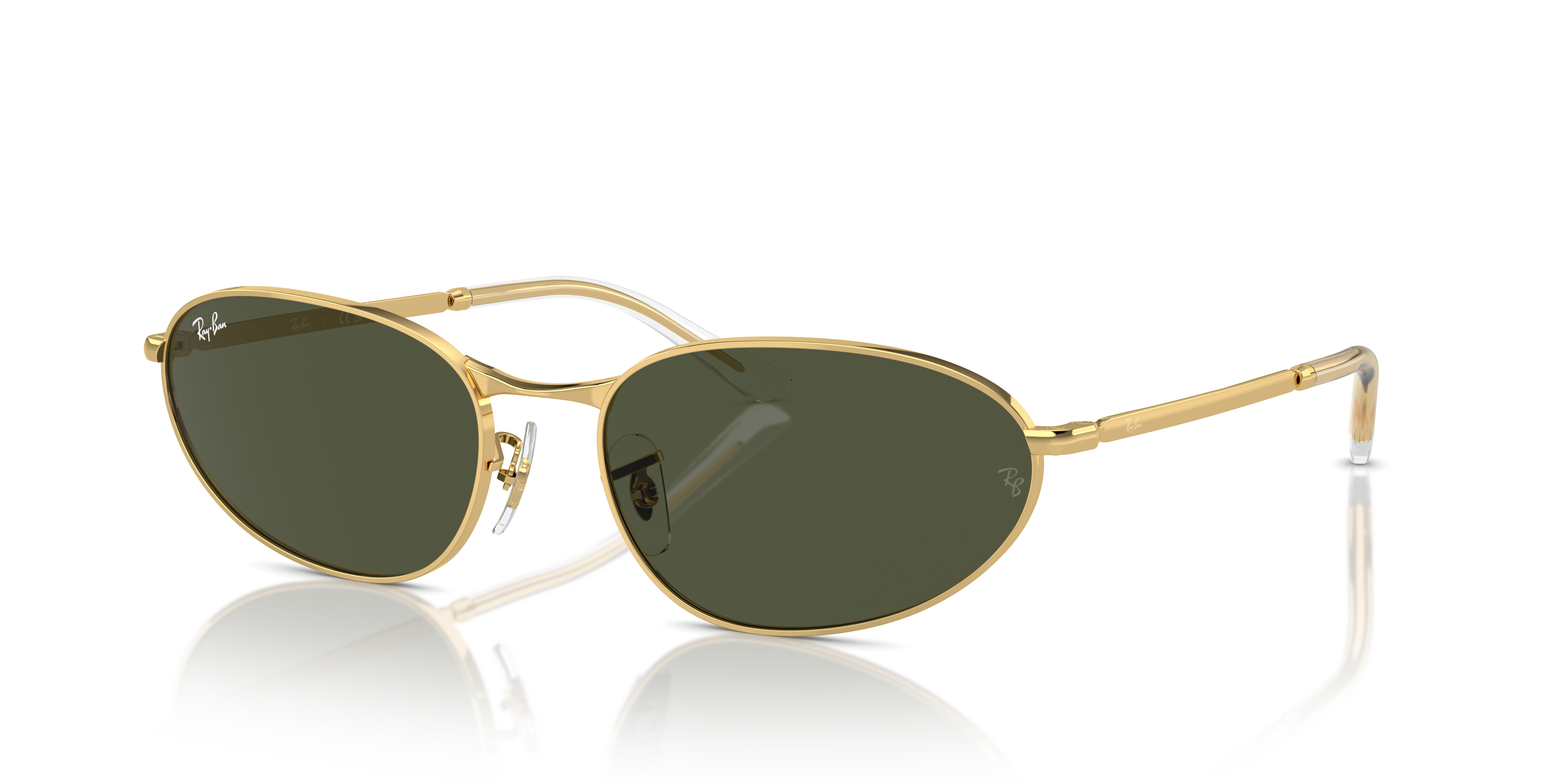 RB3734 Arista Gold MetallSunglass Frames von B24, Dreiviertelansicht