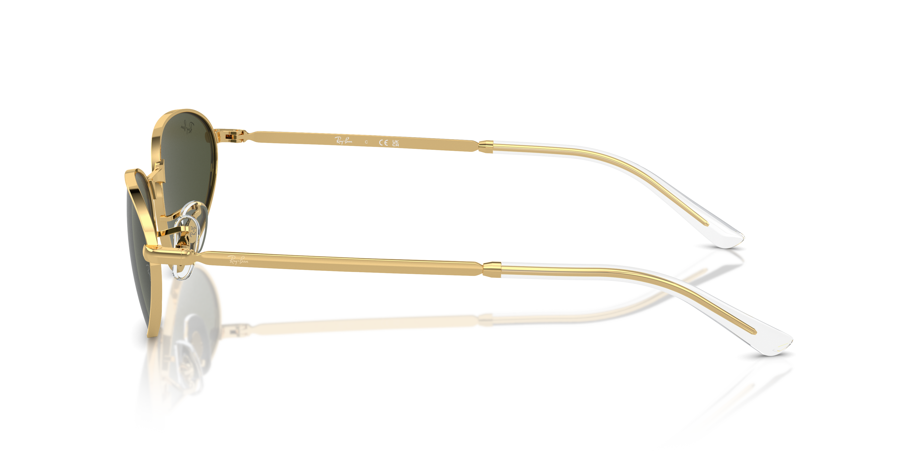 RB3734 Arista Gold MetallSunglass Frames von B24, Seitenansicht