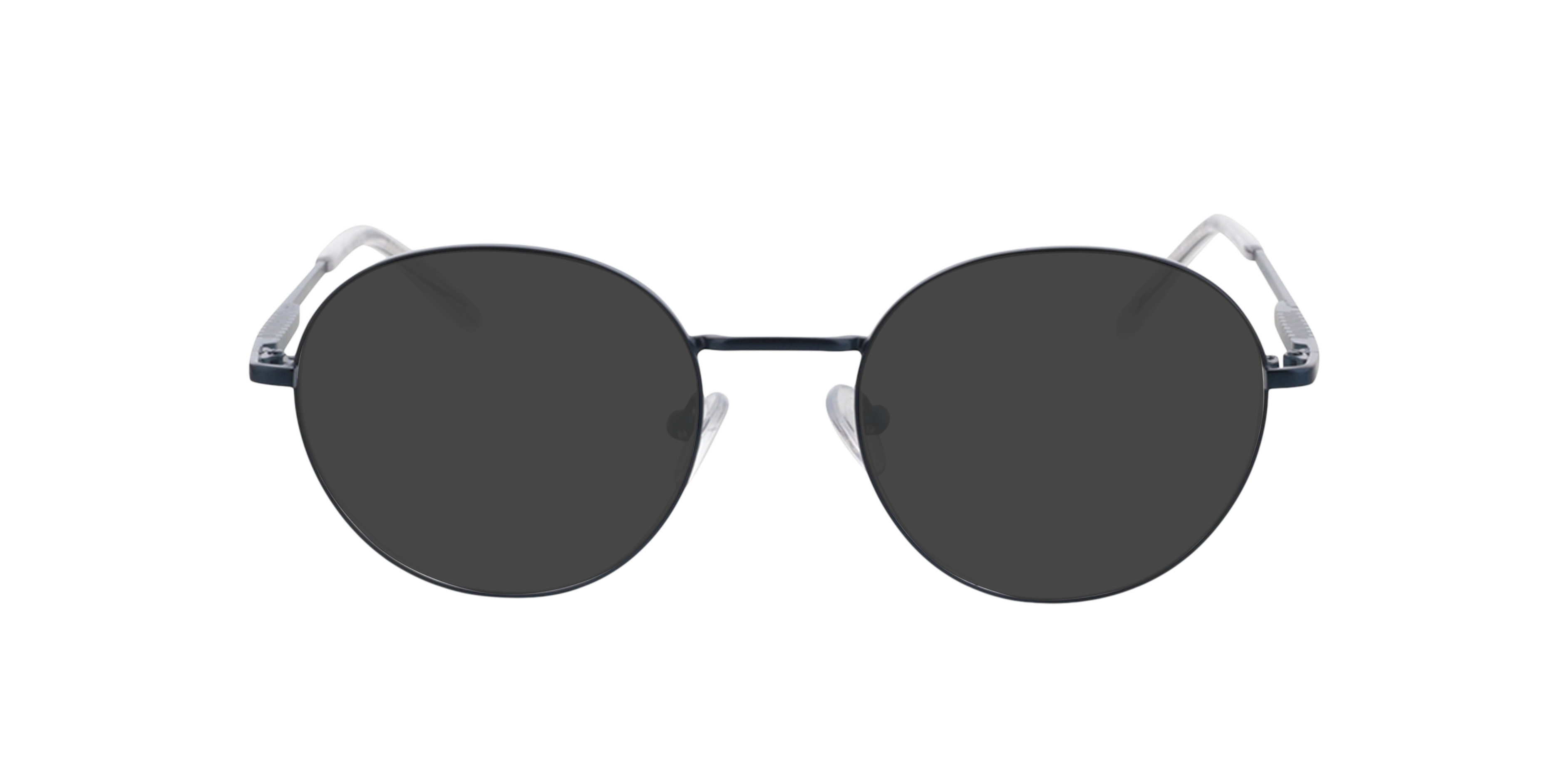 Carter Matblauw jeans  &  kristal MetaalEyeglass Frames van B24, met getinte lenzen