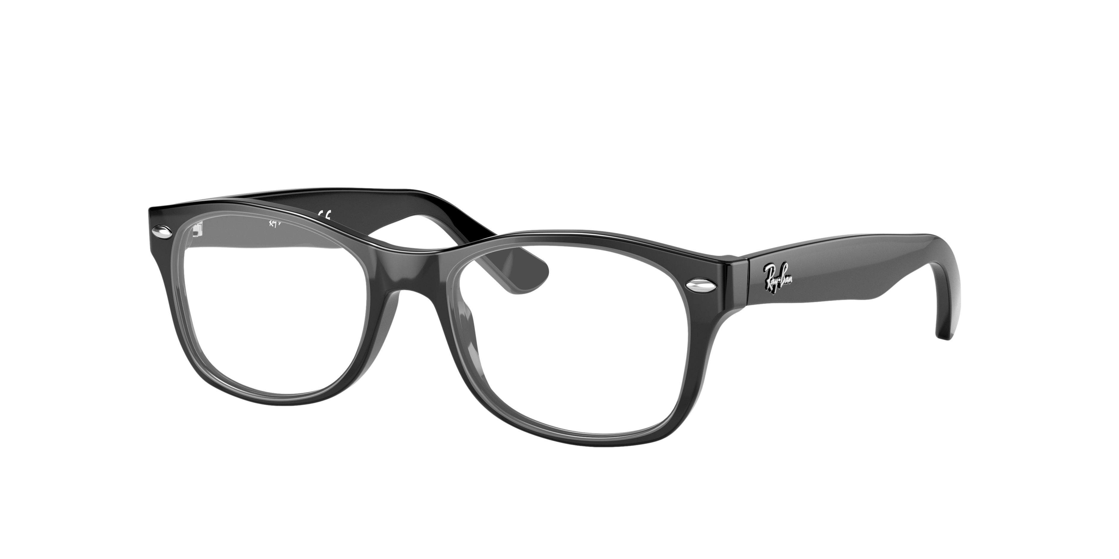 RB1528 Zwart AcetaatEyeglass Frames van B24, Hoekweergave