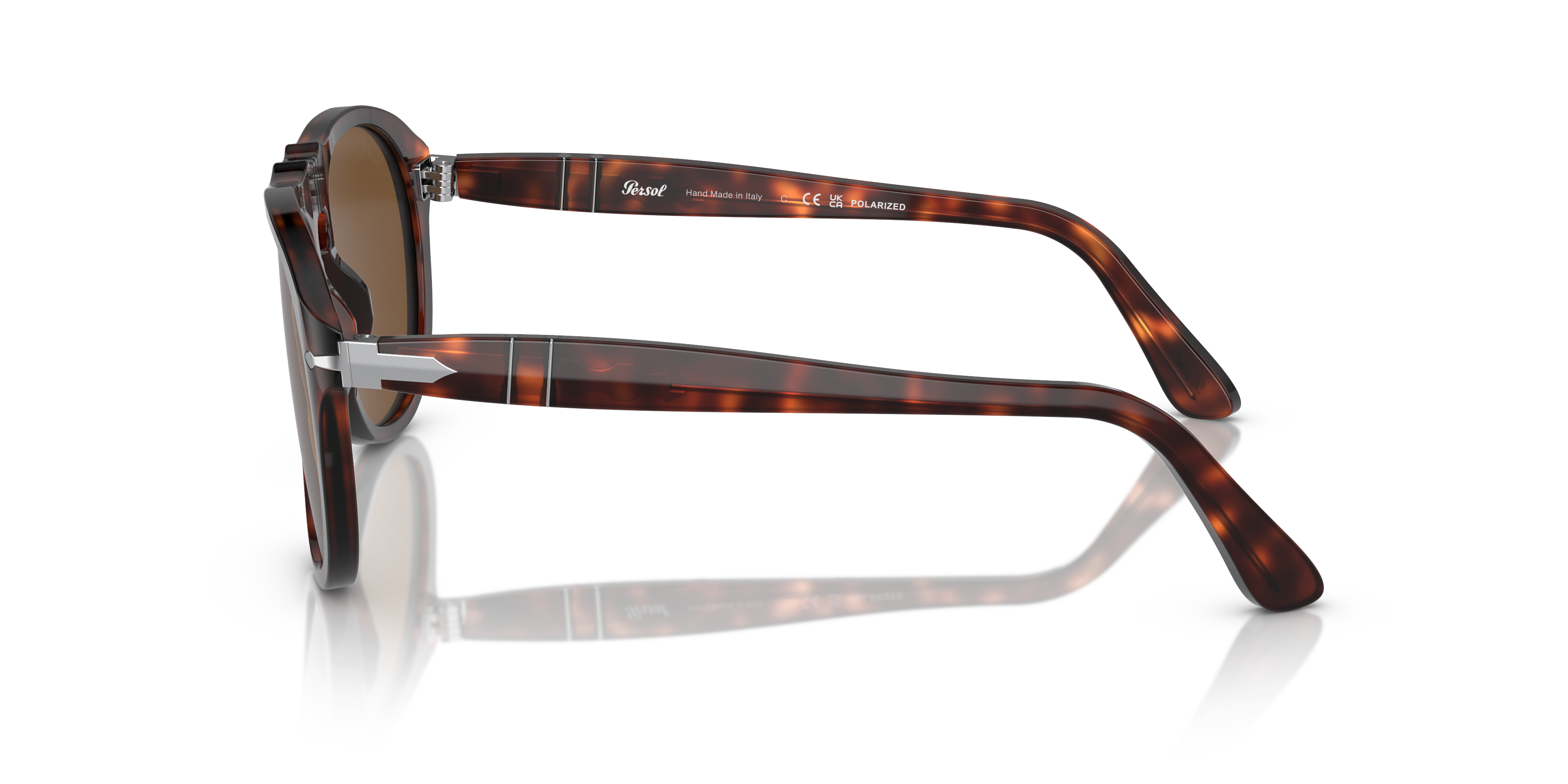 PO0649 Havana AcetaatSunglass Frames van B24, Zijaanzicht