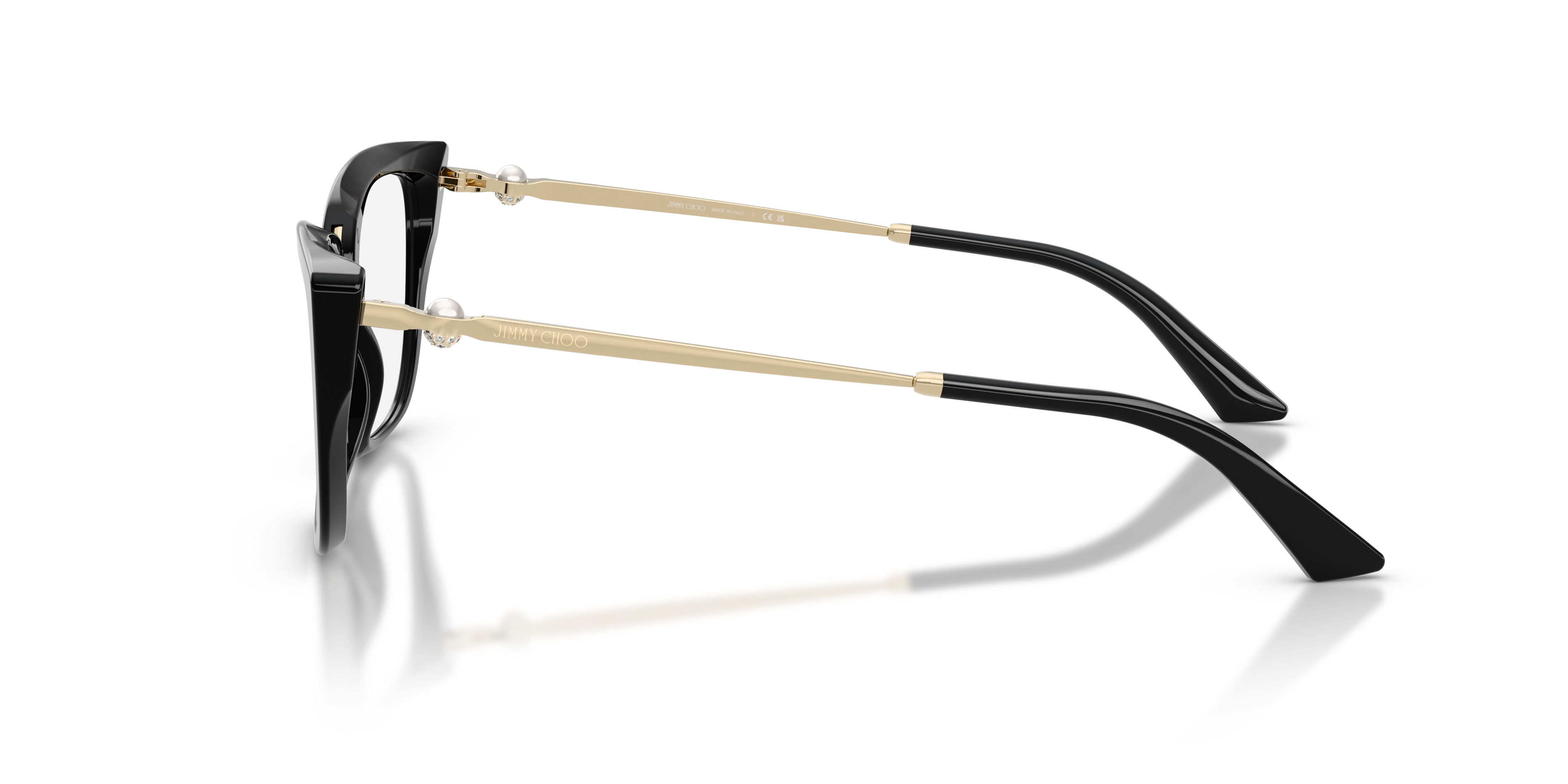 JC3034HB Zwart AcetaatEyeglass Frames van B24, Zijaanzicht