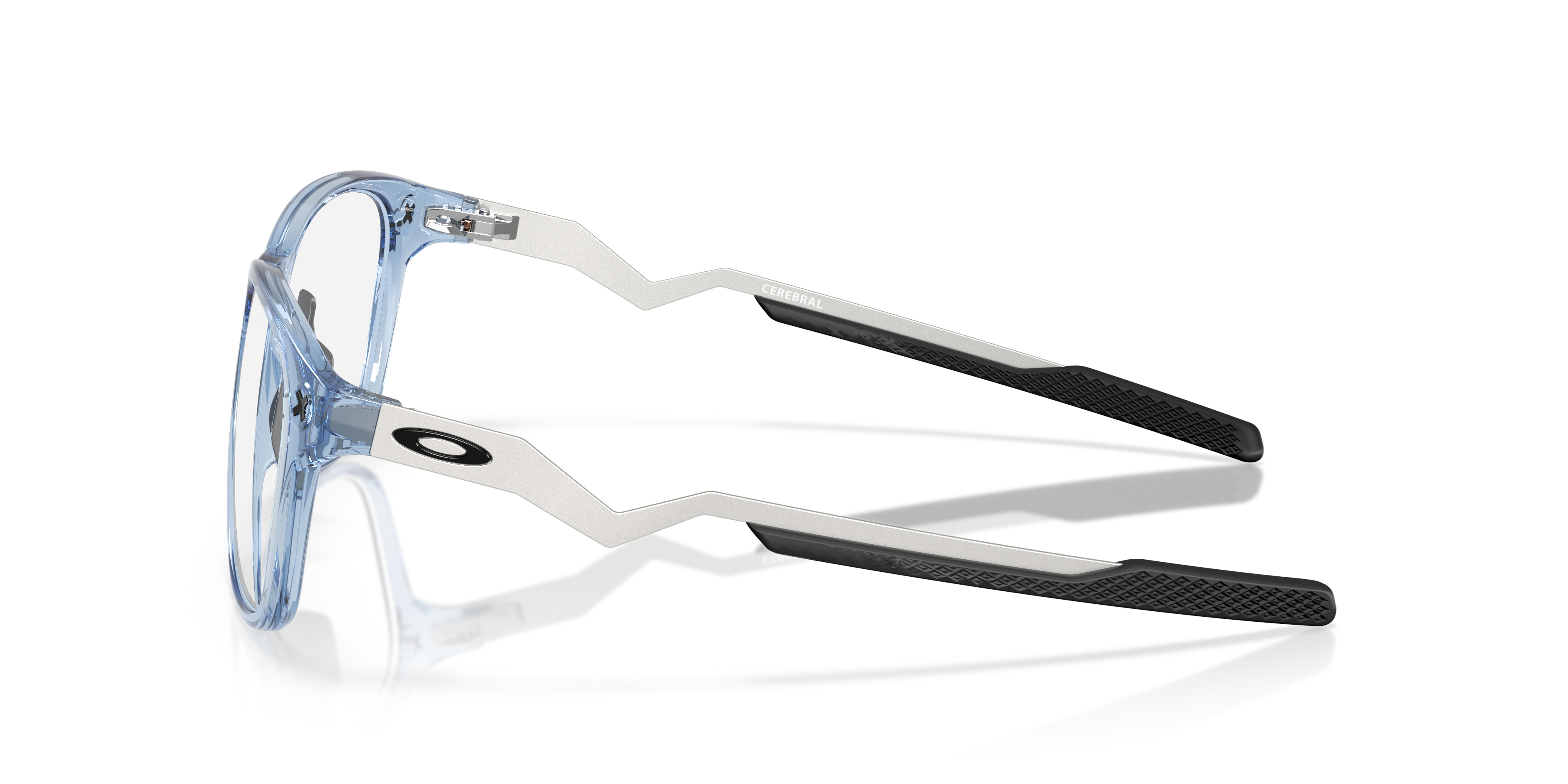 Cerebral Blau transparent KunststoffEyeglass Frames von B24, Seitenansicht