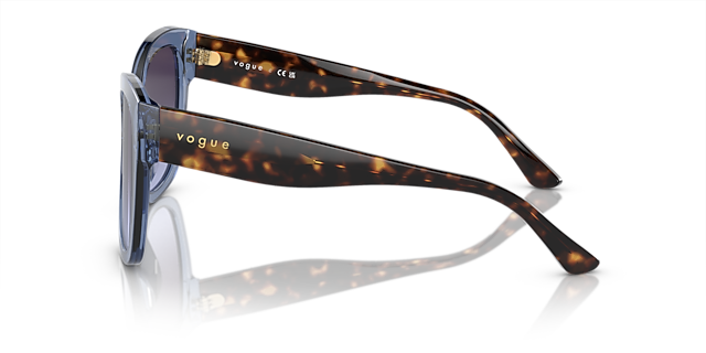 VO5338S Transparant blauw AcetaatSunglass Frames van B24, Zijaanzicht