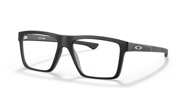 Volt Drop Satijnglans zwart KunststofEyeglass Frames van B24, Hoekweergave