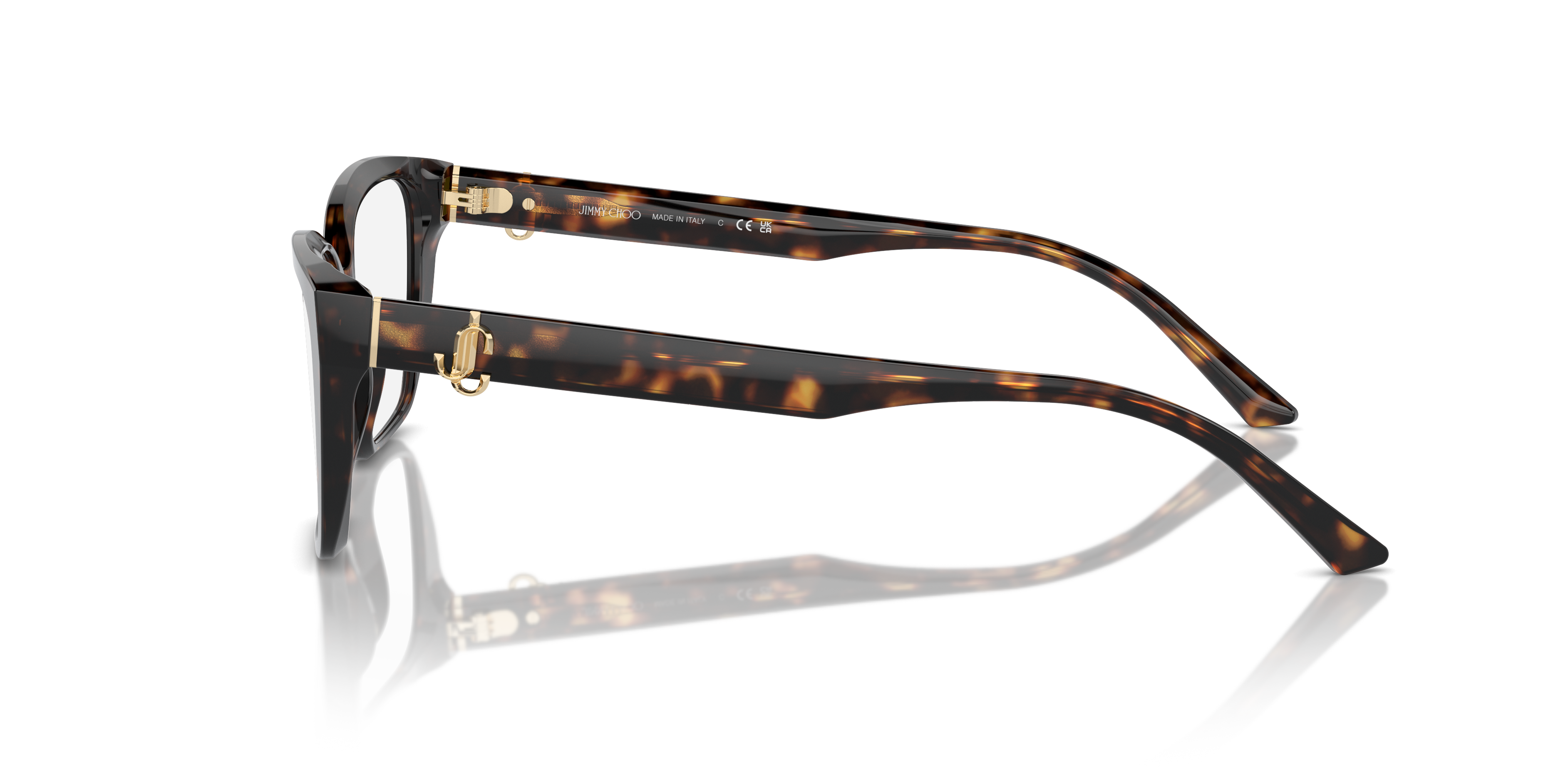 JC3008 Havana AcetaatEyeglass Frames van B24, Zijaanzicht