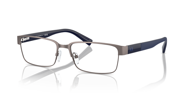 AX1017 Matt Gunmetal MetallEyeglass Frames von B24, Dreiviertelansicht