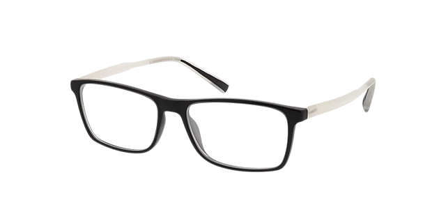 Toronto Matzwart KunststofEyeglass Frames van B24, Hoekweergave