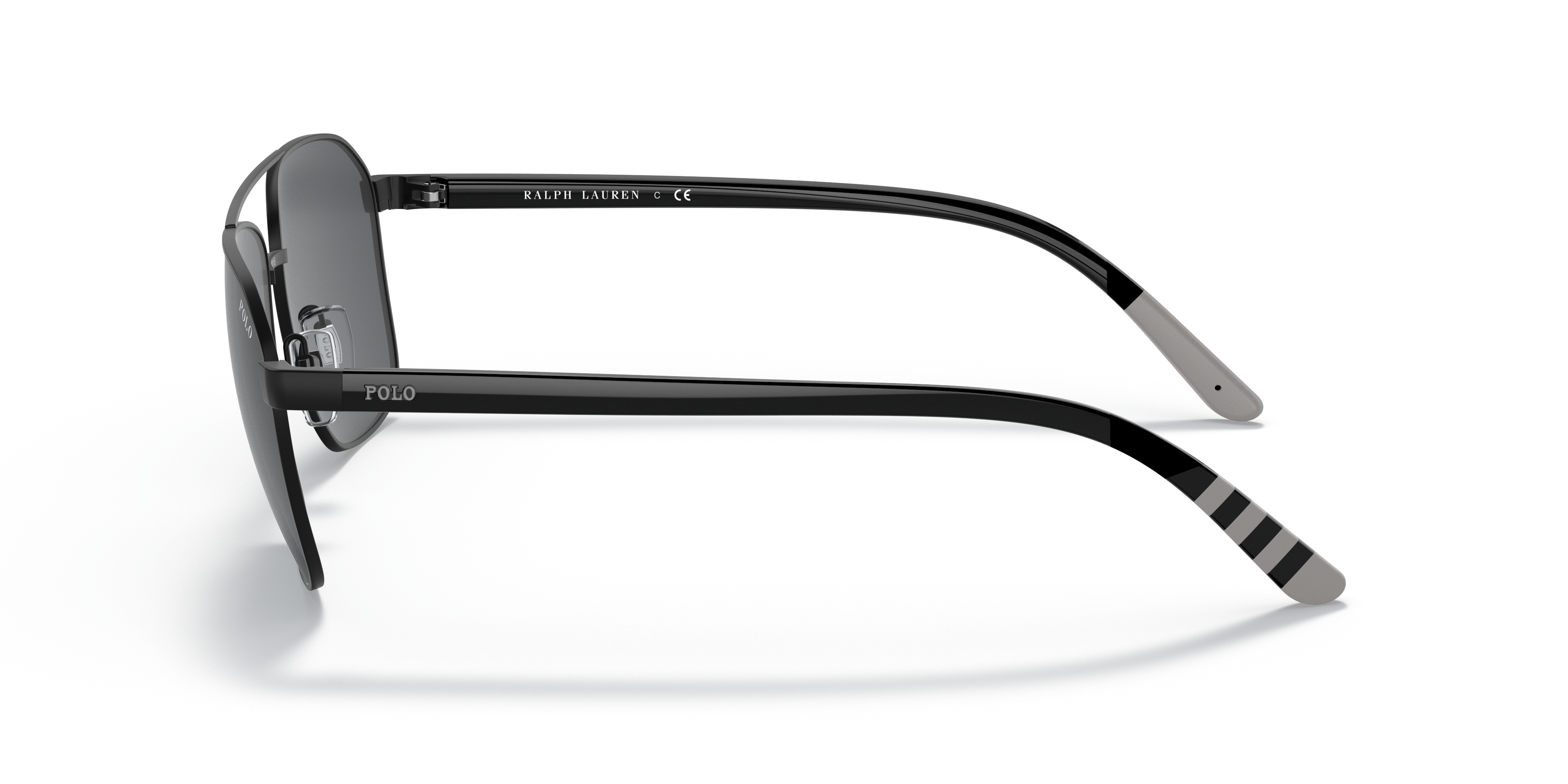 PH3140 Halfglanzend zwart MetaalSunglass Frames van B24, Zijaanzicht