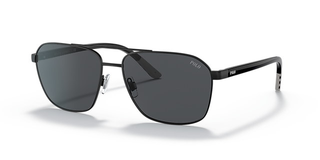 PH3140 Halfglanzend zwart MetaalSunglass Frames van B24, Hoekweergave