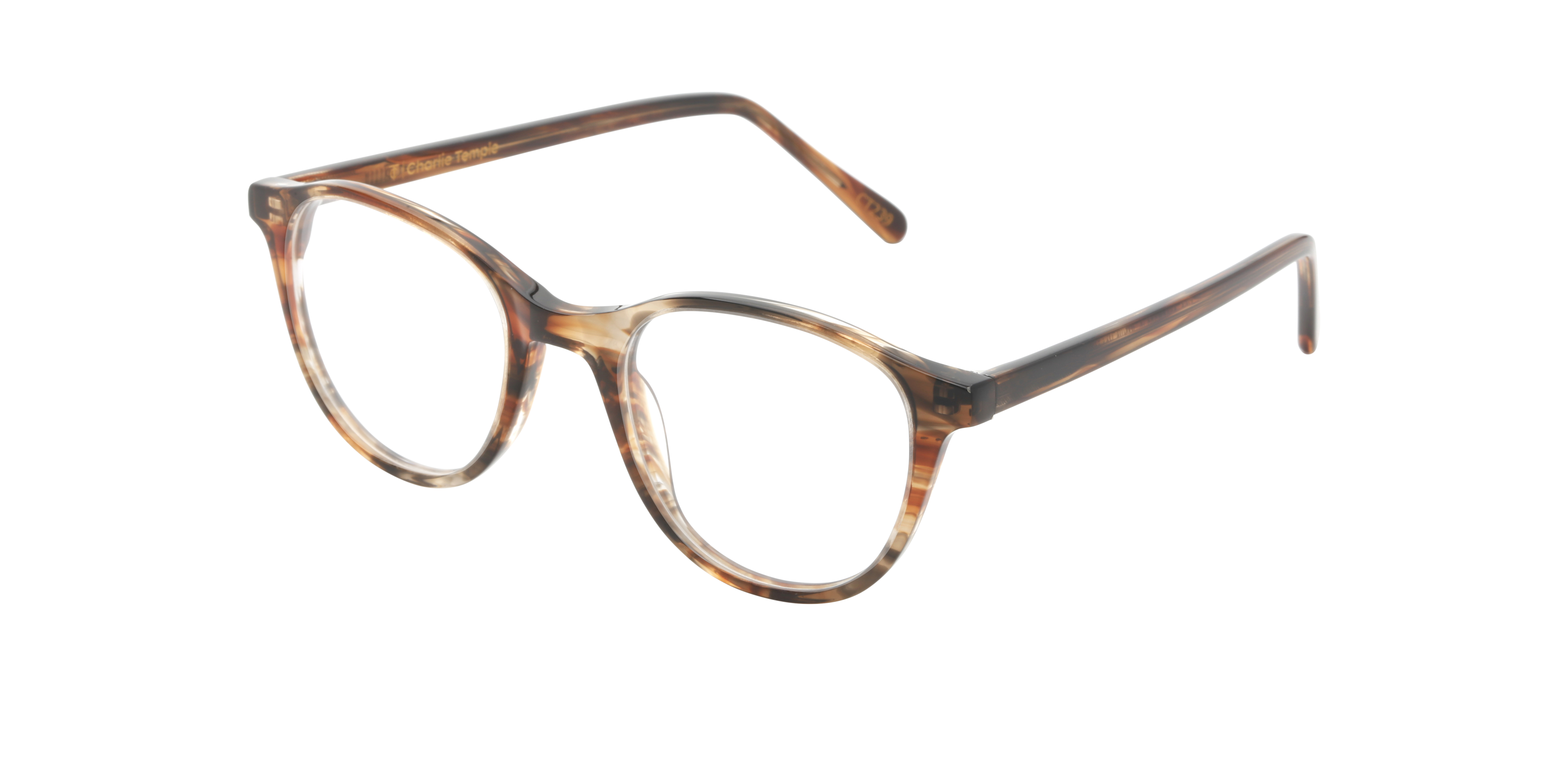 Airin Brown Horizon AcetatEyeglass Frames von B24, Dreiviertelansicht