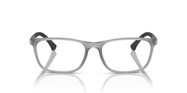 EA3069 Mat transparant grijs KunststofEyeglass Frames van B24, Vooraanzicht