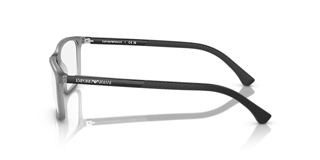 EA3069 Mat transparant grijs KunststofEyeglass Frames van B24, Zijaanzicht