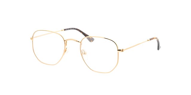 Rosario Goud MetaalEyeglass Frames van B24, Hoekweergave