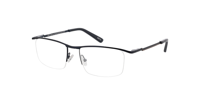 Derry Matblauw & marineblauw MetaalEyeglass Frames van B24, Hoekweergave