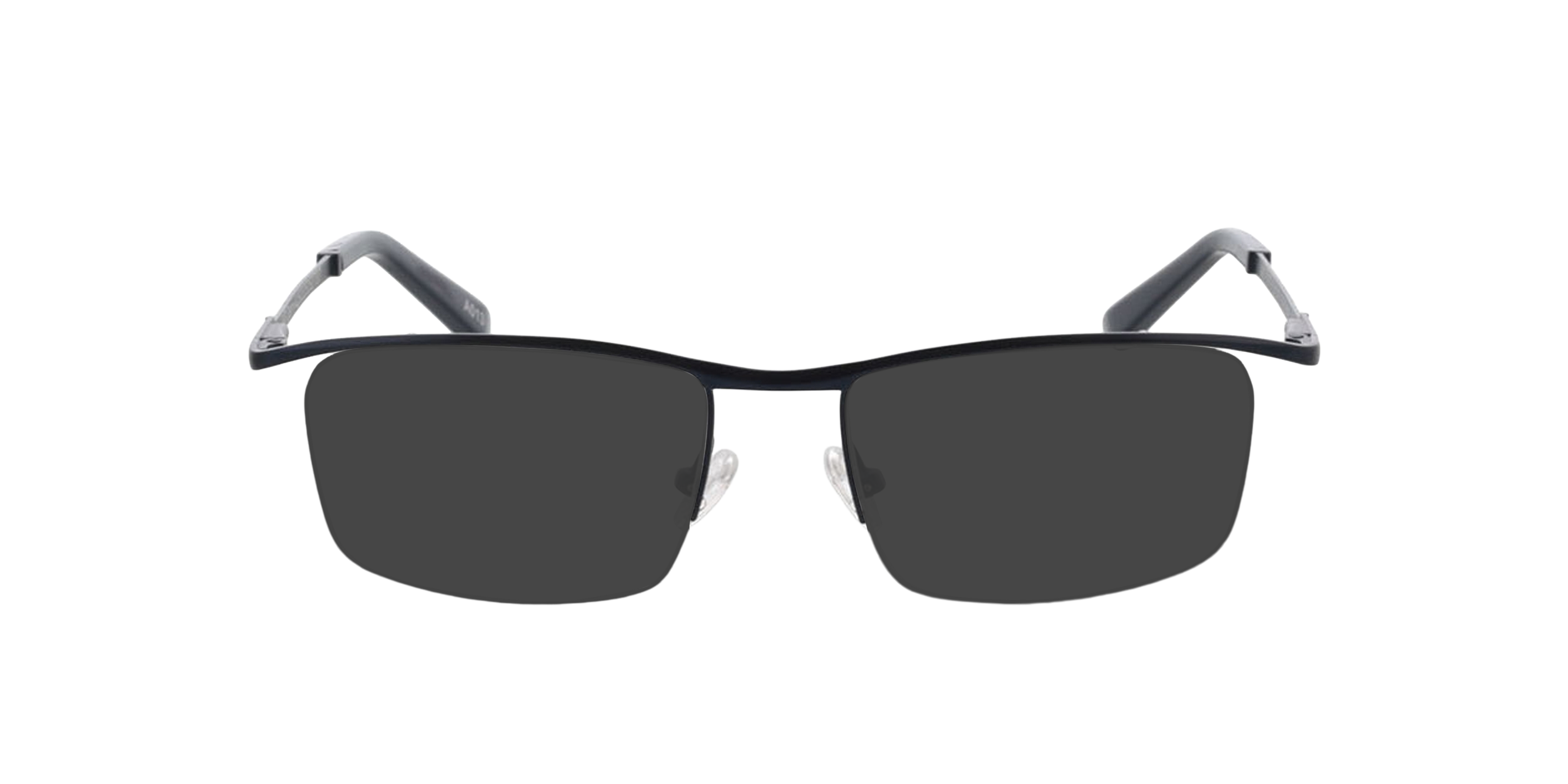 Derry Matblauw  &  marineblauw MetaalEyeglass Frames van B24, met getinte lenzen