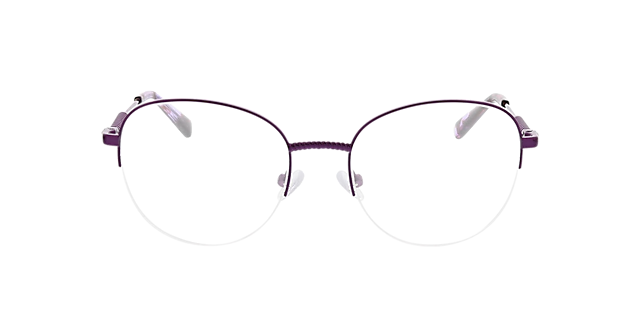 Valencia Dark Purple & Purple Havana MetallEyeglass Frames von B24, Vorderansicht