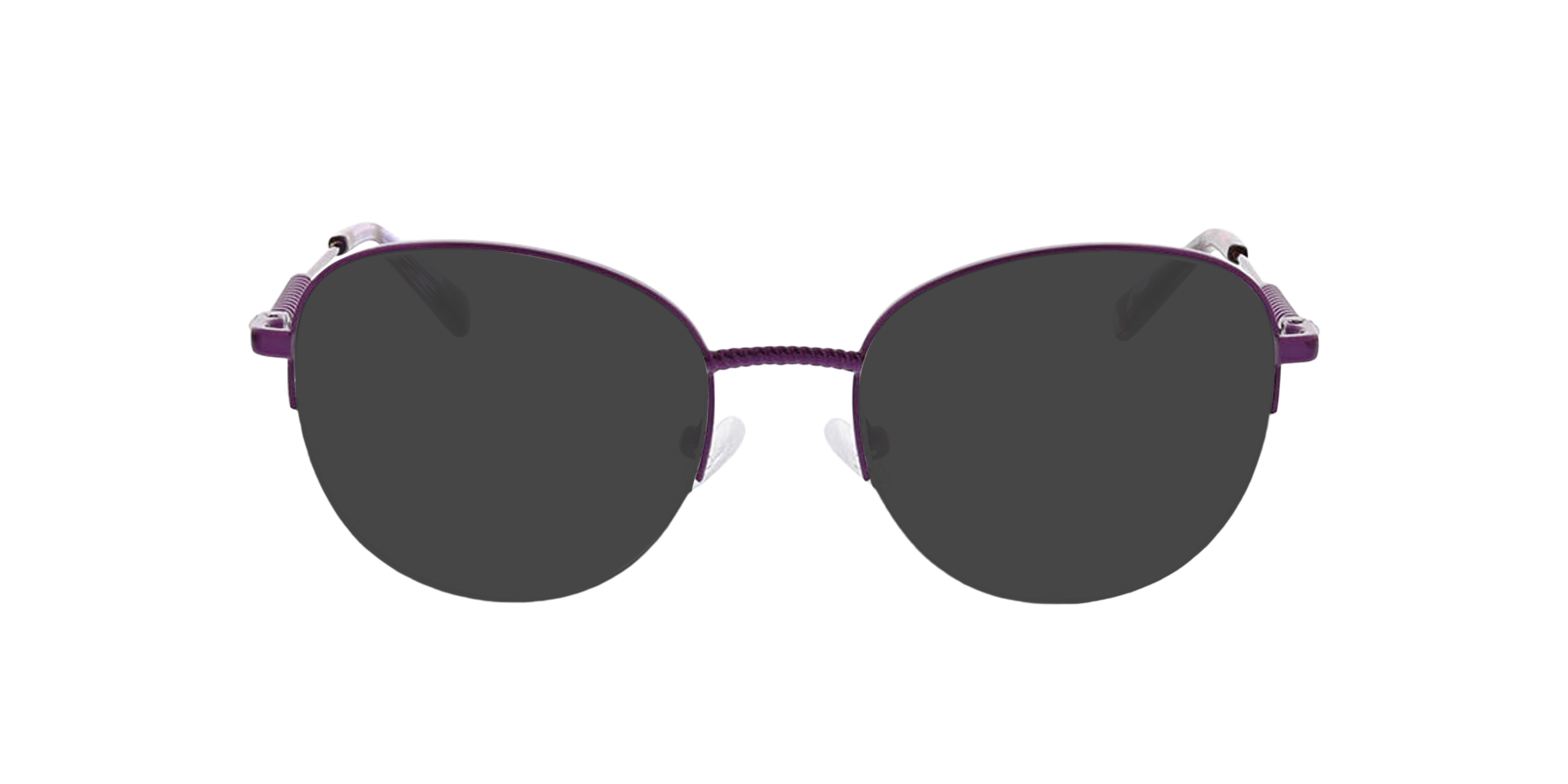 Valencia Donkerpaars  &  paars Havana MetaalEyeglass Frames van B24, met getinte lenzen