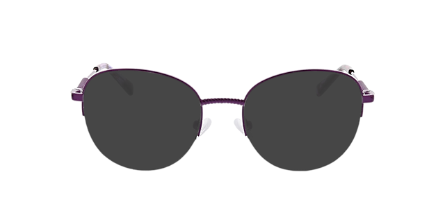 Valencia Dark Purple & Purple Havana MetallEyeglass Frames von B24, mit getönten Gläsern