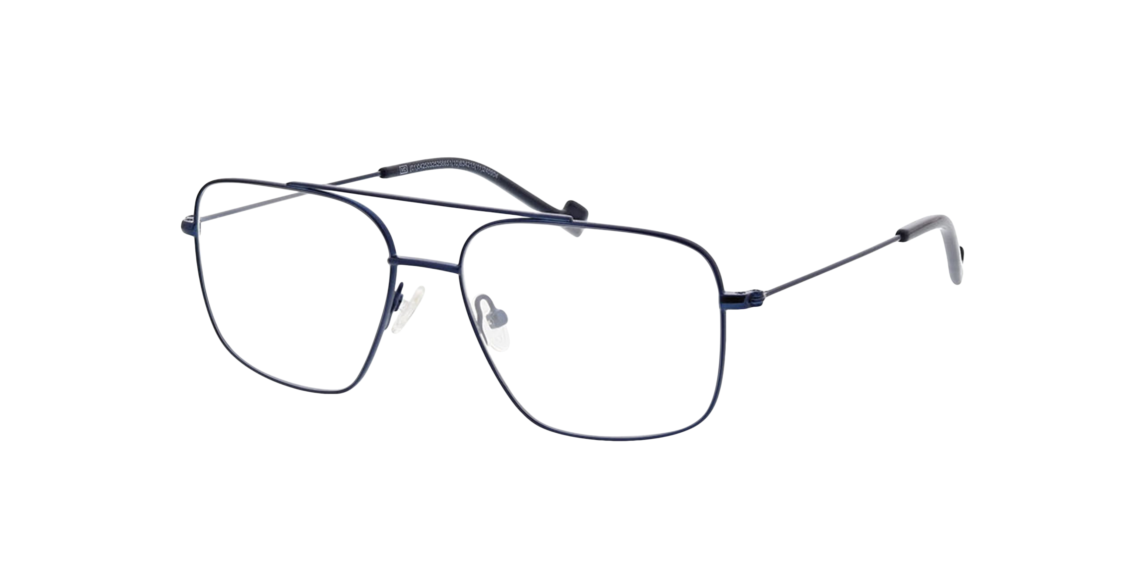 Detroit Mattblau MetallEyeglass Frames von B24, Dreiviertelansicht