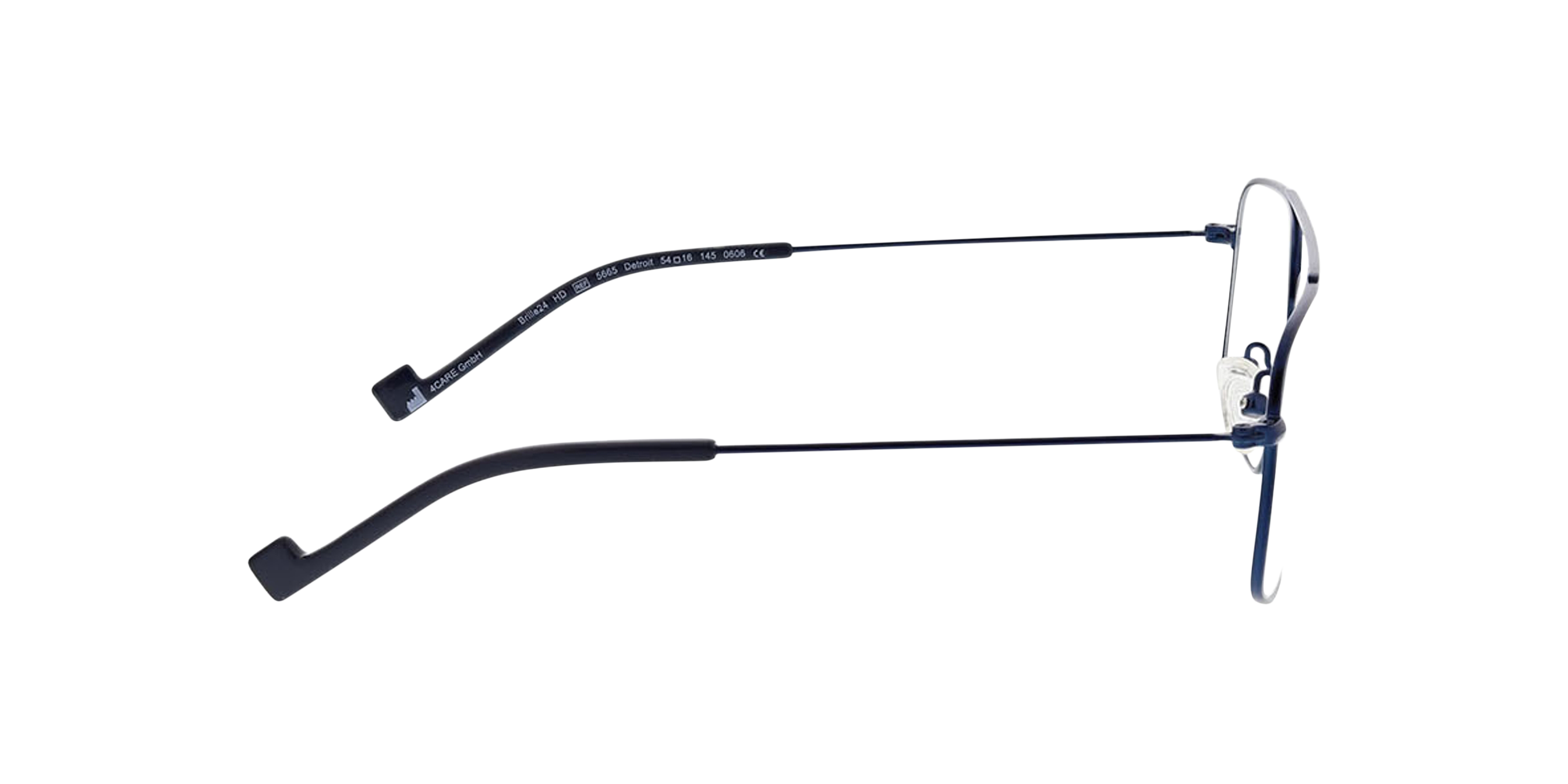 Detroit Mattblau MetallEyeglass Frames von B24, Seitenansicht