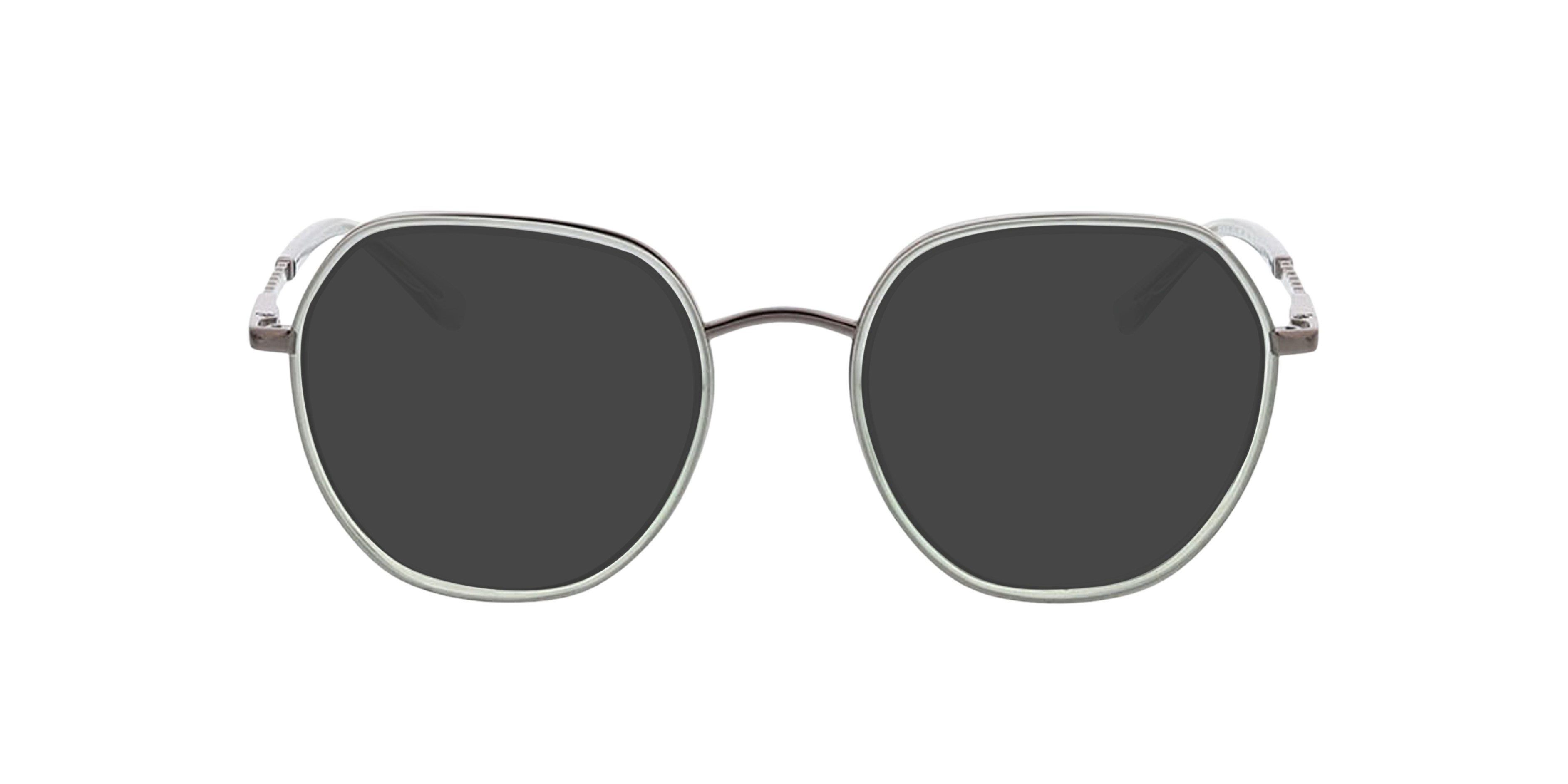 Ellen Gradiënt groen  &  gunmetal MetaalEyeglass Frames van B24, met getinte lenzen