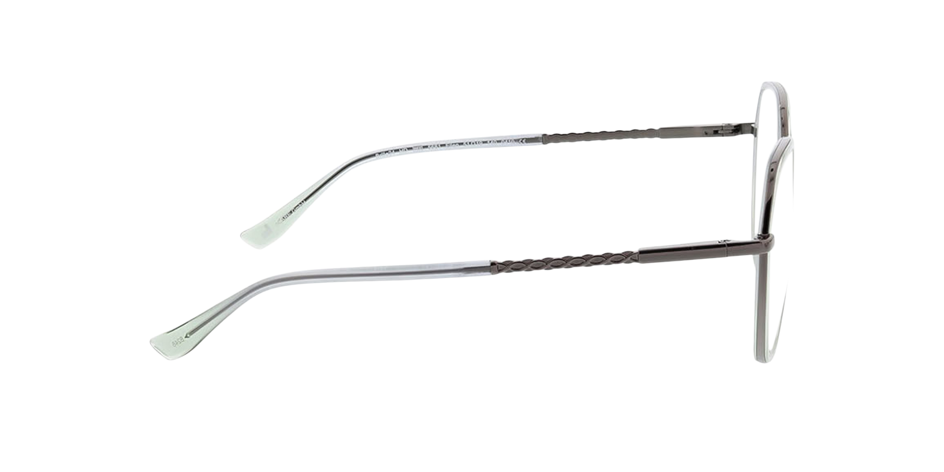 Ellen Gradiënt groen  &  gunmetal MetaalEyeglass Frames van B24, Zijaanzicht