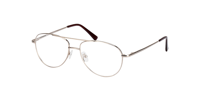 Glendale Goud MetaalEyeglass Frames van B24, Hoekweergave