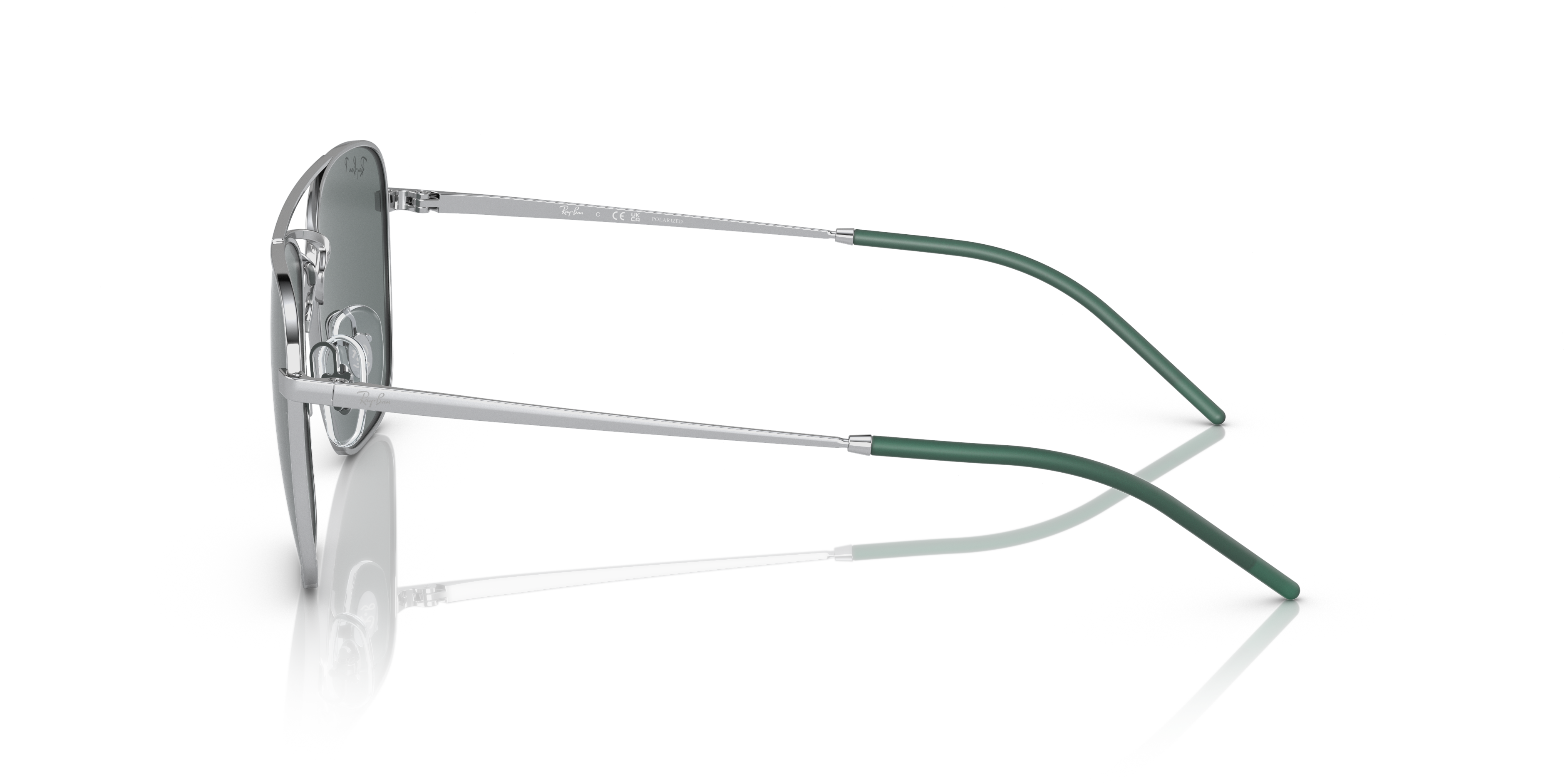 RB3588 Silber MetallSunglass Frames von B24, Seitenansicht