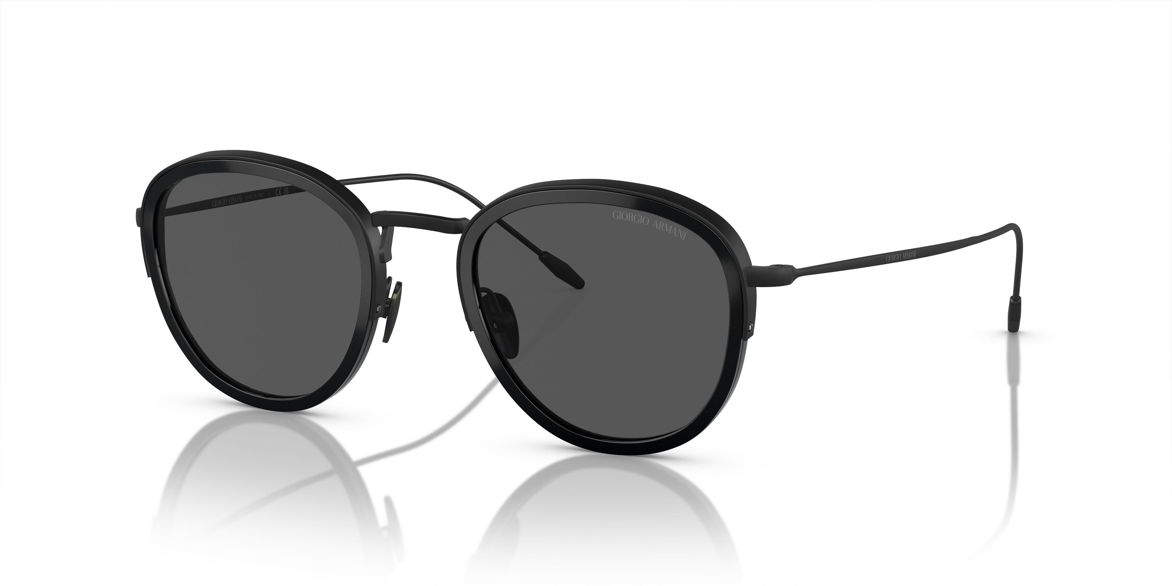 AR6068 Schwarz MetallSunglass Frames von B24, Dreiviertelansicht