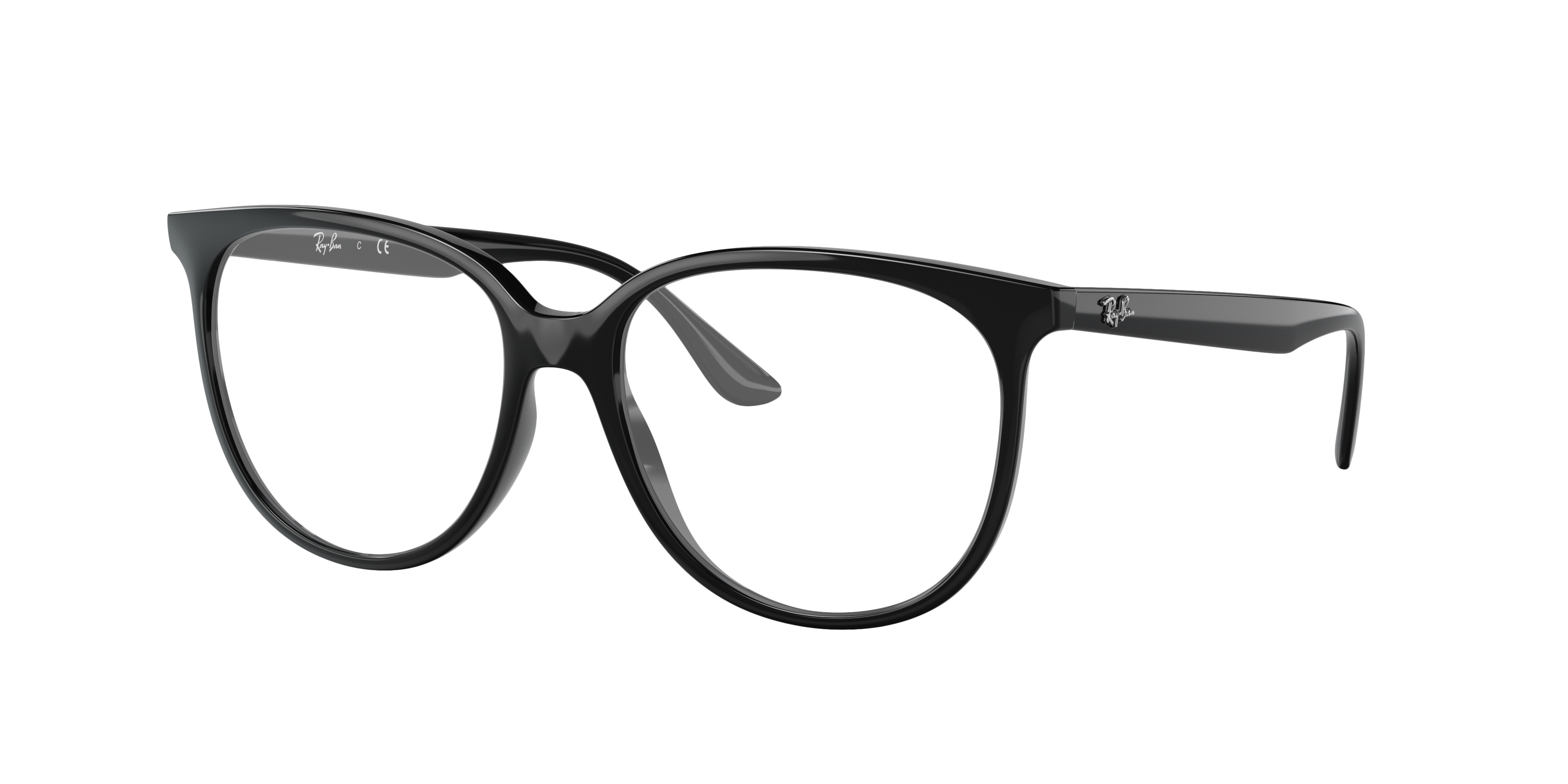 RB4378V Schwarz KunststoffEyeglass Frames von B24, Dreiviertelansicht