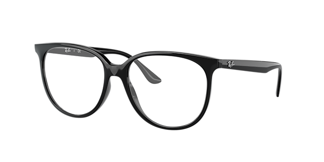 RB4378V Zwart KunststofEyeglass Frames van B24, Hoekweergave